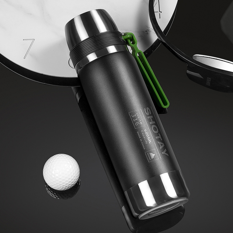 尚泰保温杯大容量运动水杯316不锈钢水壶便携车载子弹头泡茶杯子