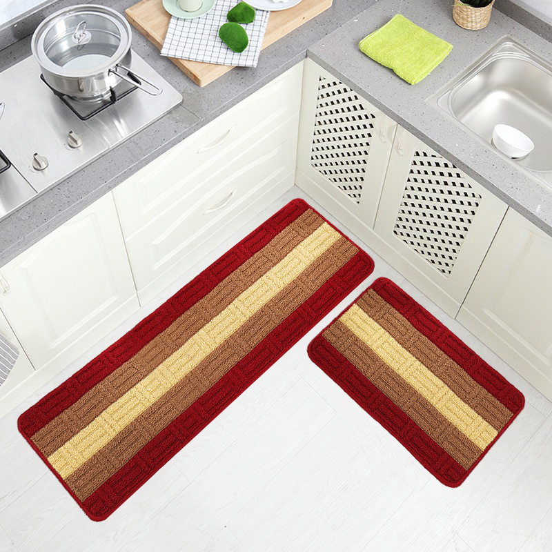 Kitchen Floor Mat Carpet Absorbent Oil-Absorbing Cutting Non-Slip and Oilproof Washable Scrubbing Mat Door