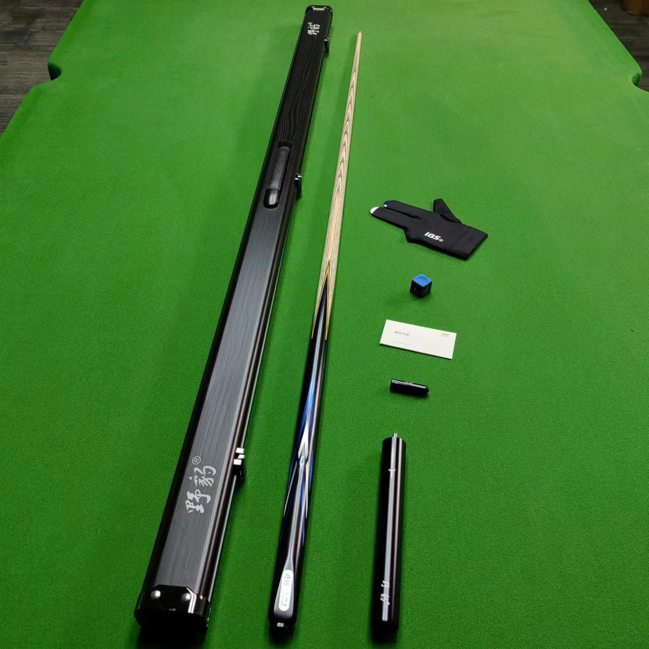 野豹球杆准神二台球杆中式黑八单节通体桌球杆英式斯诺克小头球杆