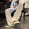 white trousers Drape senior men's wear Art Lazy American style oversize Mopping the floor Spring and autumn season