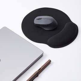 纯黑色记忆海绵护腕鼠标垫套装装办公游戏手腕垫键盘手托腕托代发