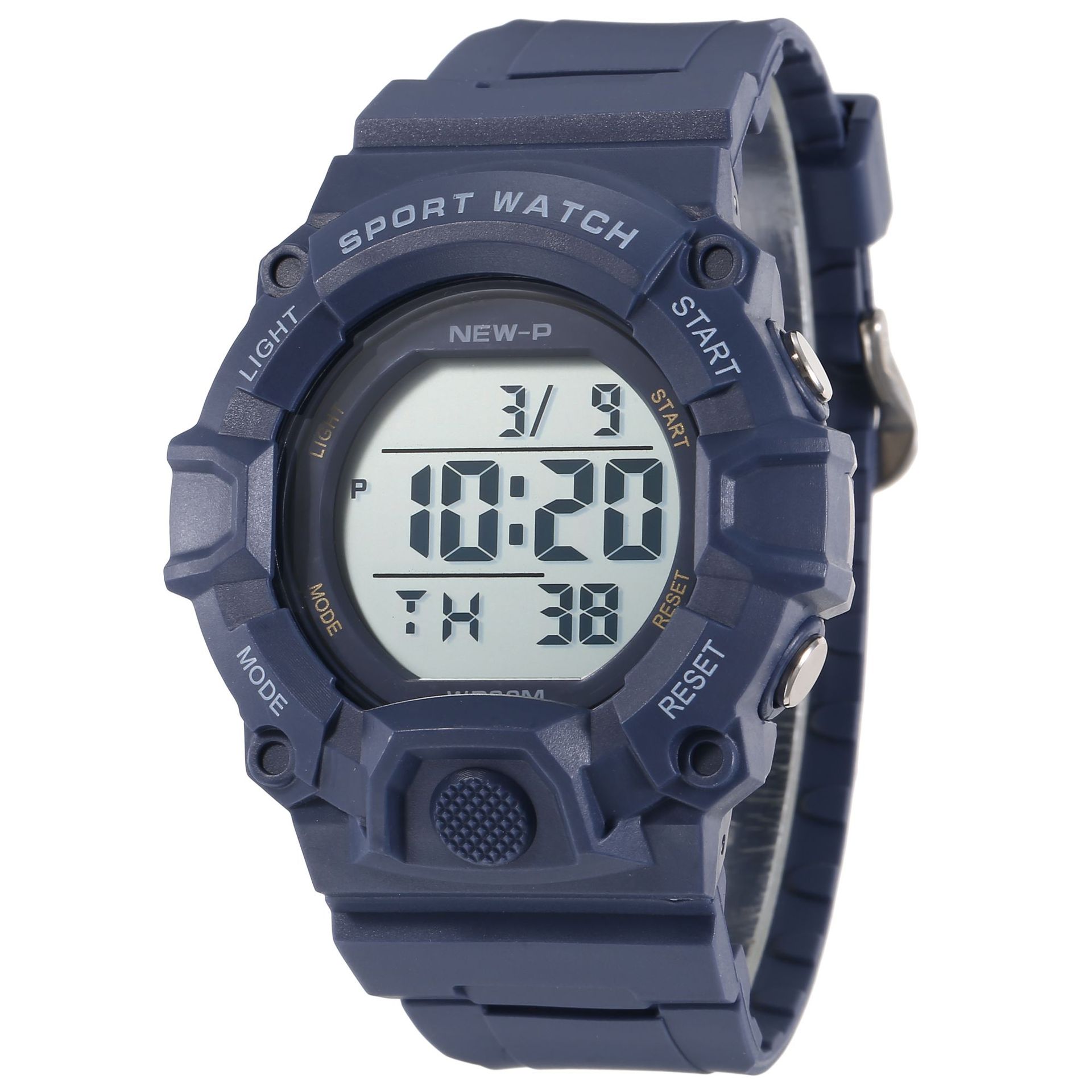 新款现货夜光成人防水游泳数字多功能电子表学生电子表运动可代发