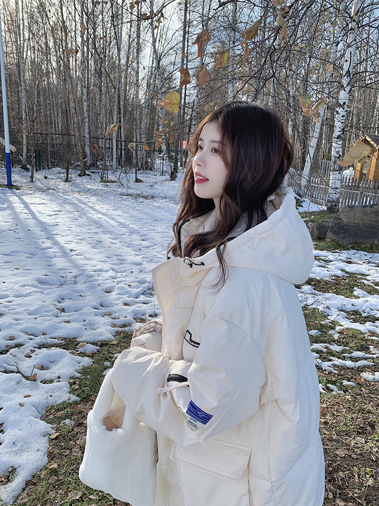 down Cotton-Padded Coat for Women Winter New Plump Girls Korean Style Loose Cotton Padded Jacket Cotton Coat Jacket Thickened Work Clothes Parka