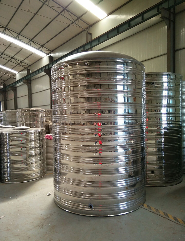 广东焊接304不锈钢圆形水箱消防水箱储热水箱金属水塔蓄水箱