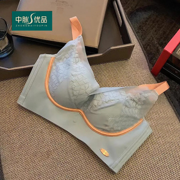 名品控中脉优品健康火山能量石无钢圈内衣女聚拢调整性感院线文胸