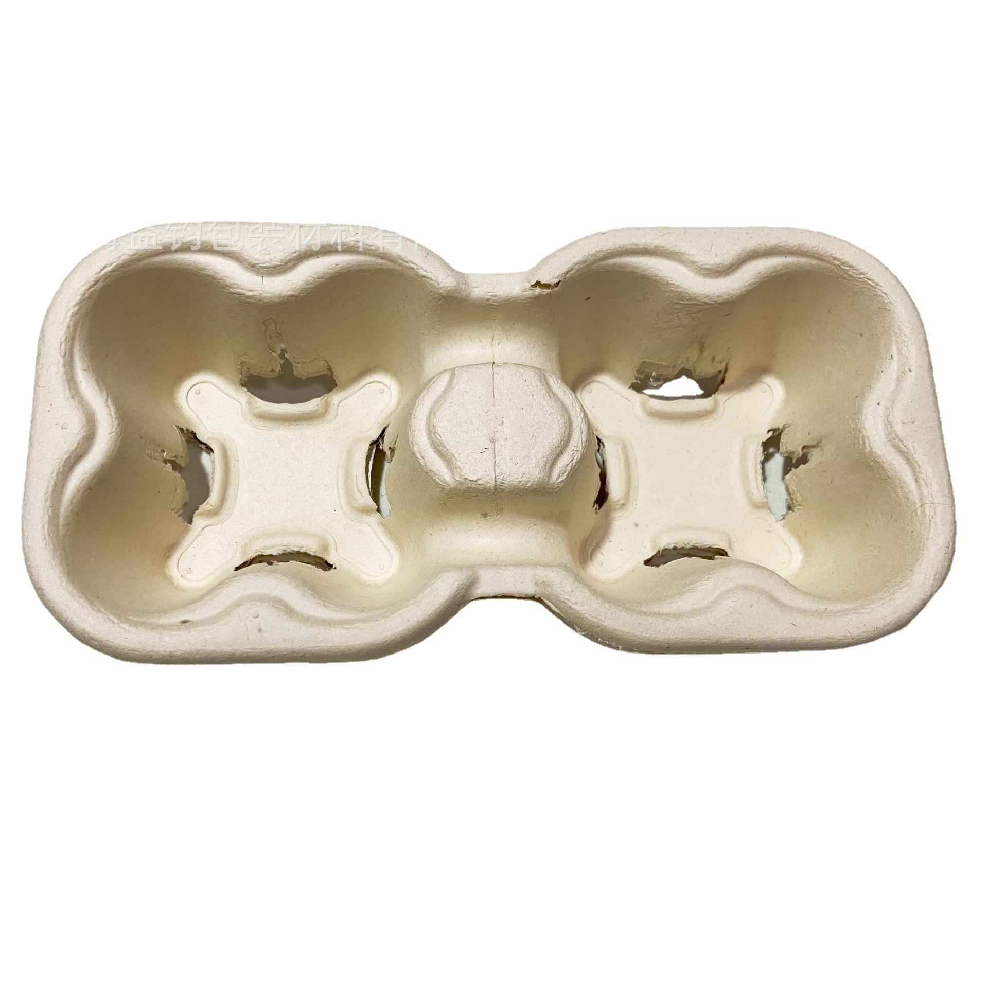 双杯托 咖啡托纸浆托 外卖打包专用 纸浆托盘纸托 定 制纸托包装