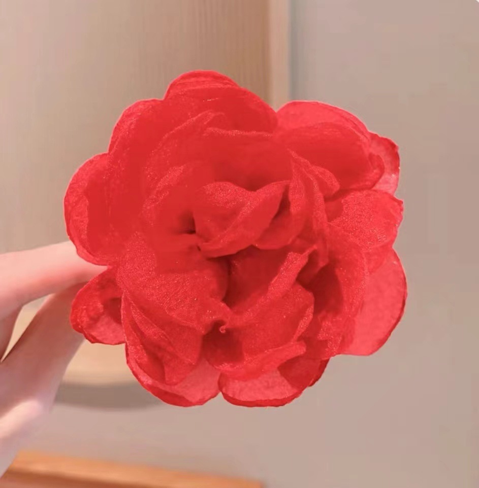 Summer Super Fairy Bun Flower Hair Clip Girls Elegant Updo Hairpin Hairpin Clip Headdress 2024 New