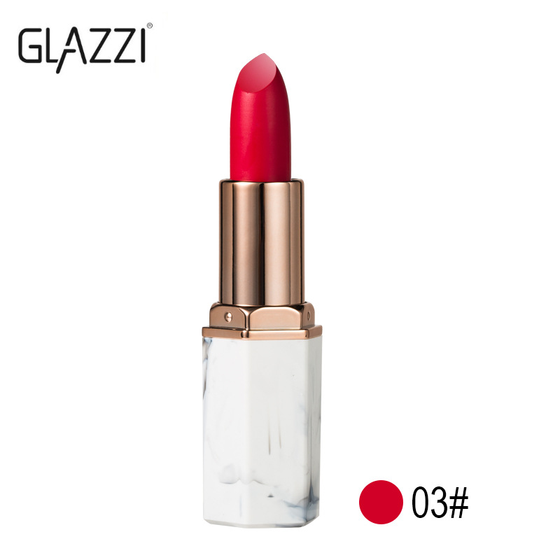 Glazzi Internet Celebrity Makeup White Jade Hengcai Lipstick Student Marble Lipstick Nourishing Moisturizing Tiktok Same Style