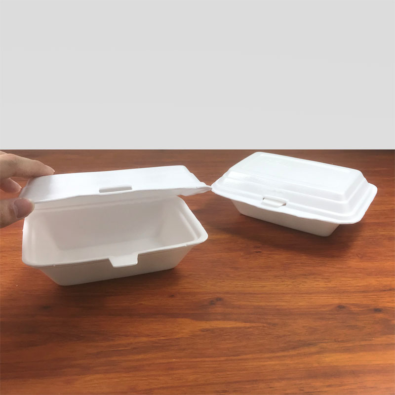一次性饭盒快餐盒打包盒白色泡沫餐厅饭店炒米粉肠粉米饭外卖盒子
