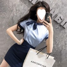 售楼部工作服高端空姐职业装女士衬衫设计感前台套装女师服装