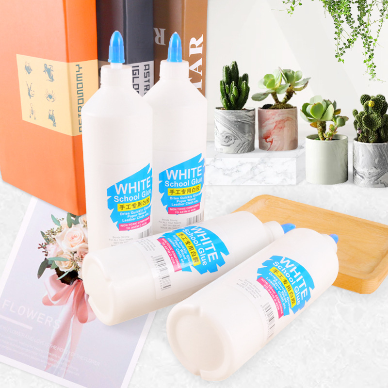large capacity 500g white latex student white glue diy slim glue with inner plug woodworking glue handmade wholesale