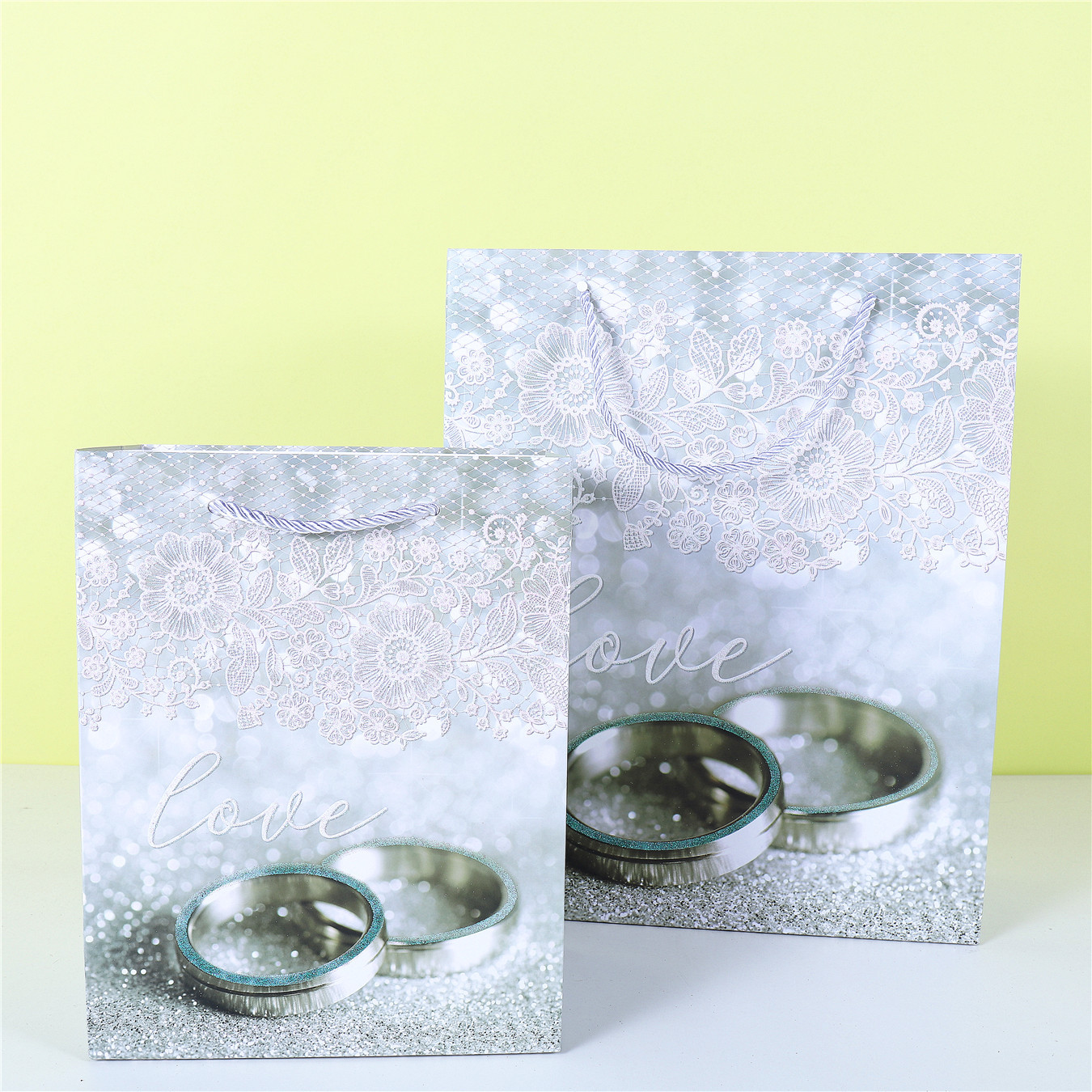 Mother's Day Paper White Card Packing Bag Wedding Back Gift Bag Women's Day Paper Bag Ring Series Bag