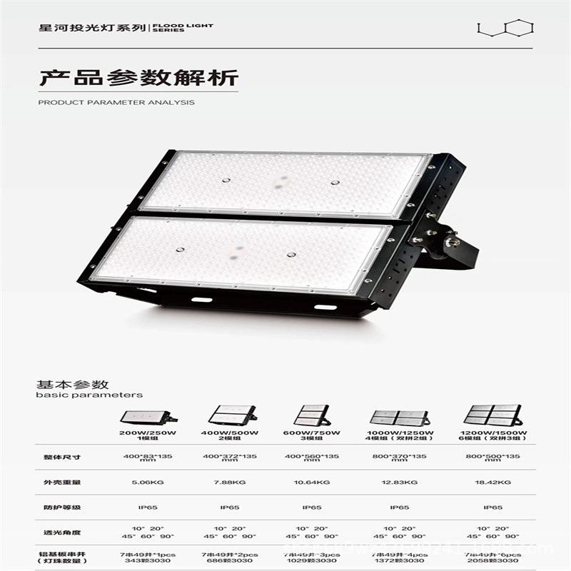 200wled模组高杆灯户外防水隧道灯投光灯机场码头广场工地射灯塔