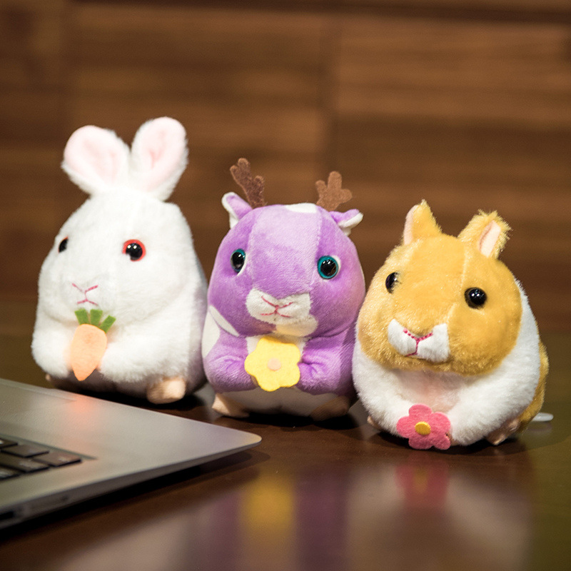 网红搞笑抖音同款甩尾巴鼠玩具会摇尾巴仓鼠旋风小猪可爱拉绳兔子