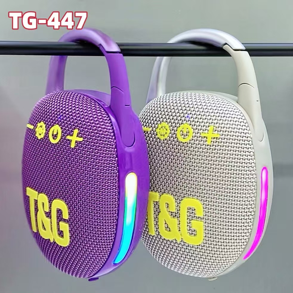tg447 new outdoor sports bluetooth speaker tf card u disk radio subwoofer clip4 mini-portable audio