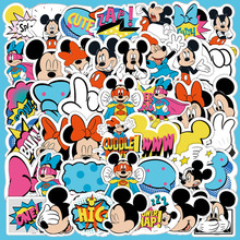 正版 50张米奇和朋友们贴纸镭射卡通米妮可爱米老鼠儿童玩具贴画