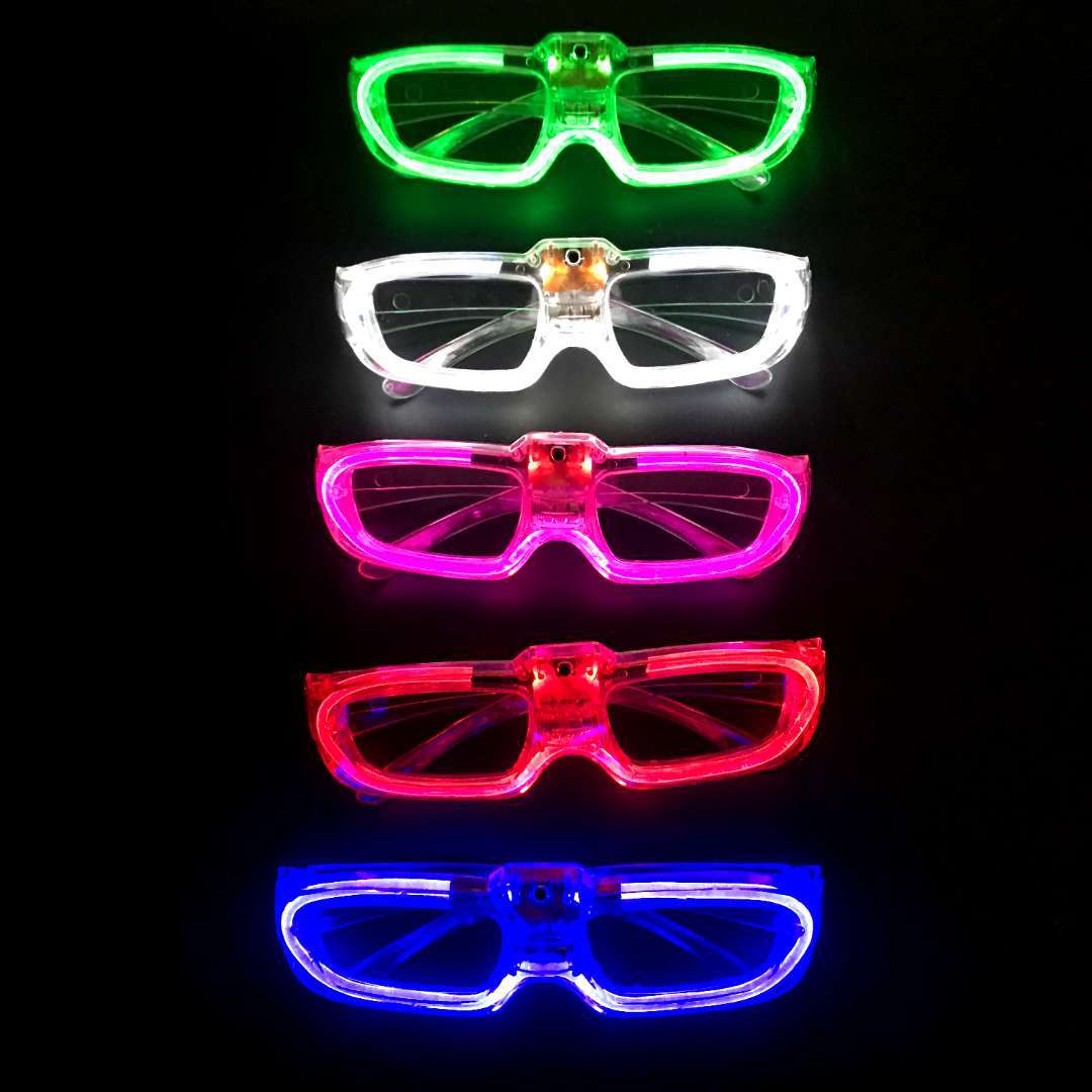 Manufacturers Supply Led Goggles Luminescent Glass New Square Luminous Glasses Frame Sunglasses El Decorative Mirror