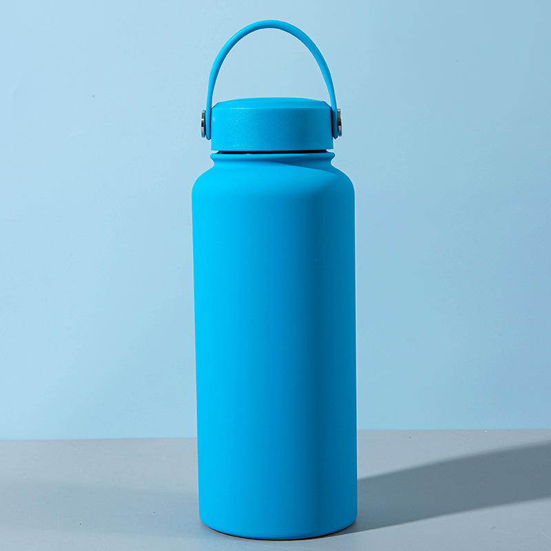 Cross-Border 304 Stainless Steel Sports Kettle Large Capacity 1L American Large Mouth Vacuum Thermos Cup Portable Outdoor Drinking Glass