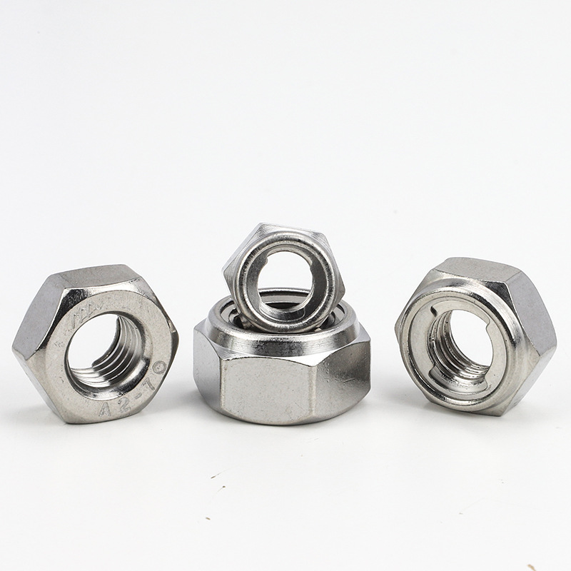 304不锈钢金属防松螺母锁紧螺母自锁螺帽防滑螺丝帽m4|m5m6din980