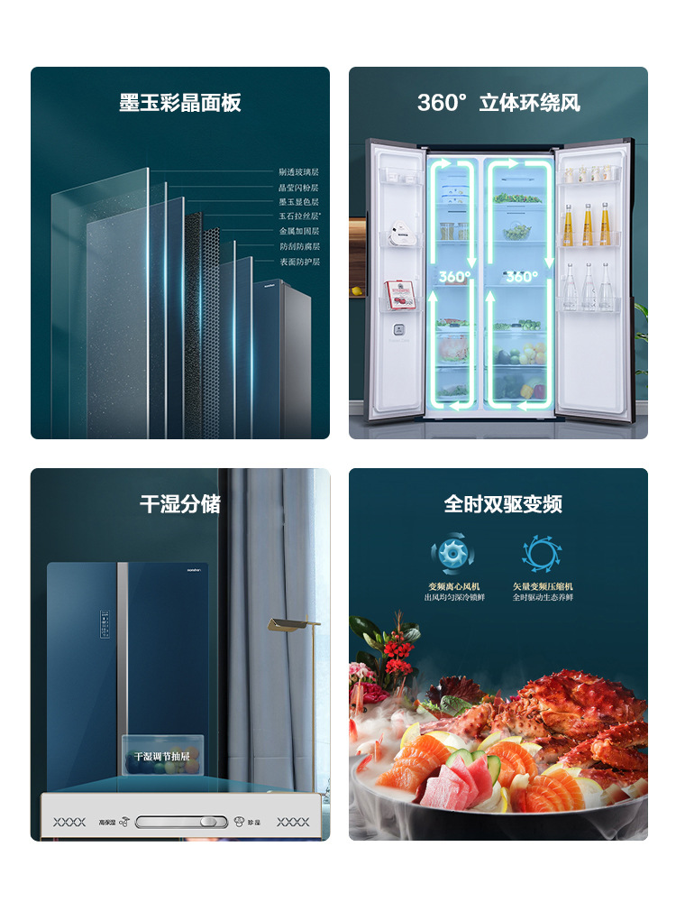 适用于ronshen/容声bcd-529wd15hpc风冷无霜一级变频双开门玻璃冰