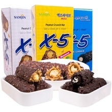 X5韩国进口零食 三进X-5夹心巧克力能量棒36g*24支装 单支装