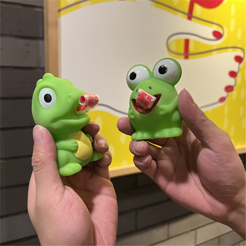 Cross-Border Frog Sticking Tongue out Pinle Keroppi Little Dinosaur Squishy Toys Decompression Vent Ball Training Institution