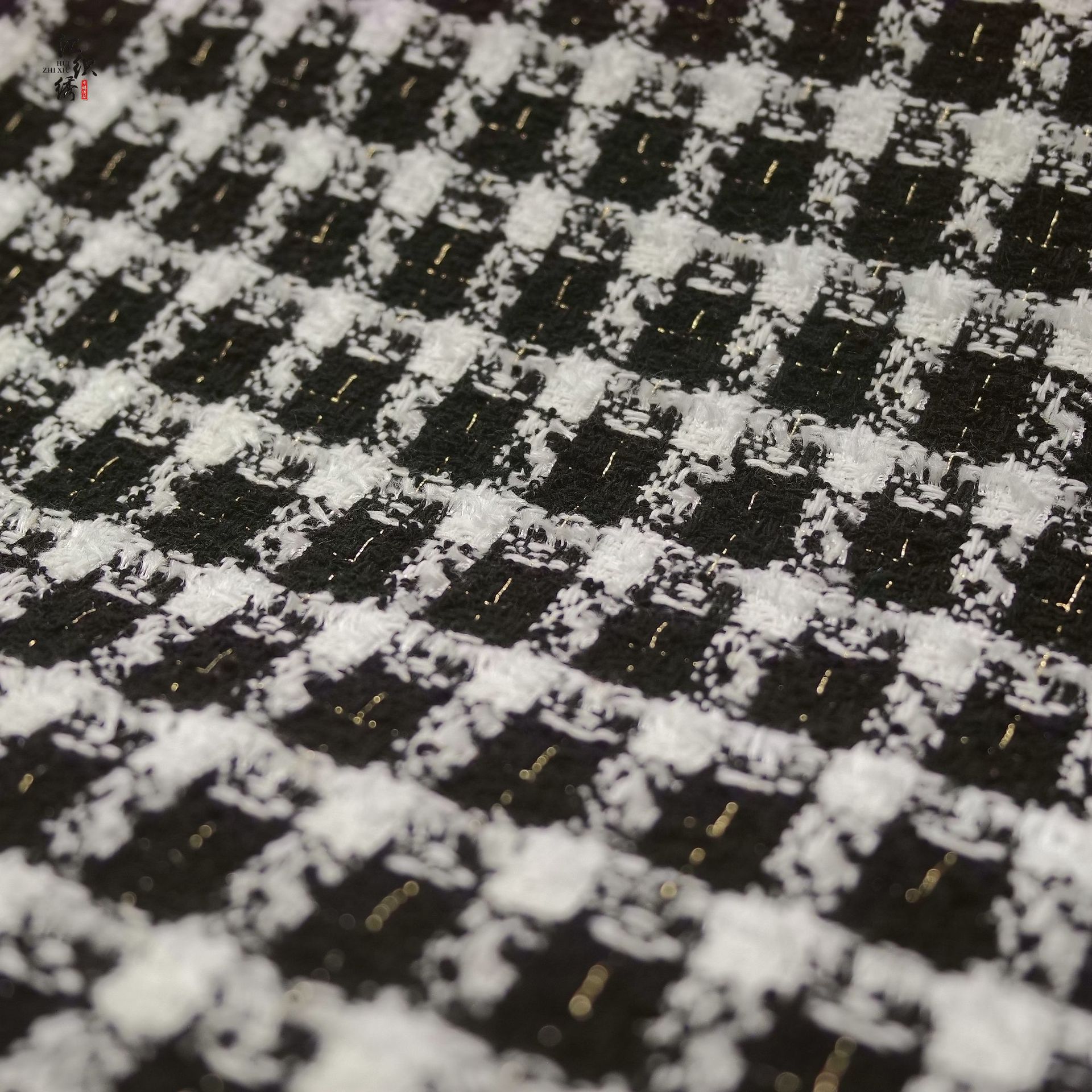 【小香风】亮丝梭织粗纺时尚大衣外套面料 小清新西装箱包布料