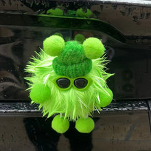 汽车车尾灯装饰贴大眼睛青蛙帽子卡通车屁股绿色卡通贴装饰女用品