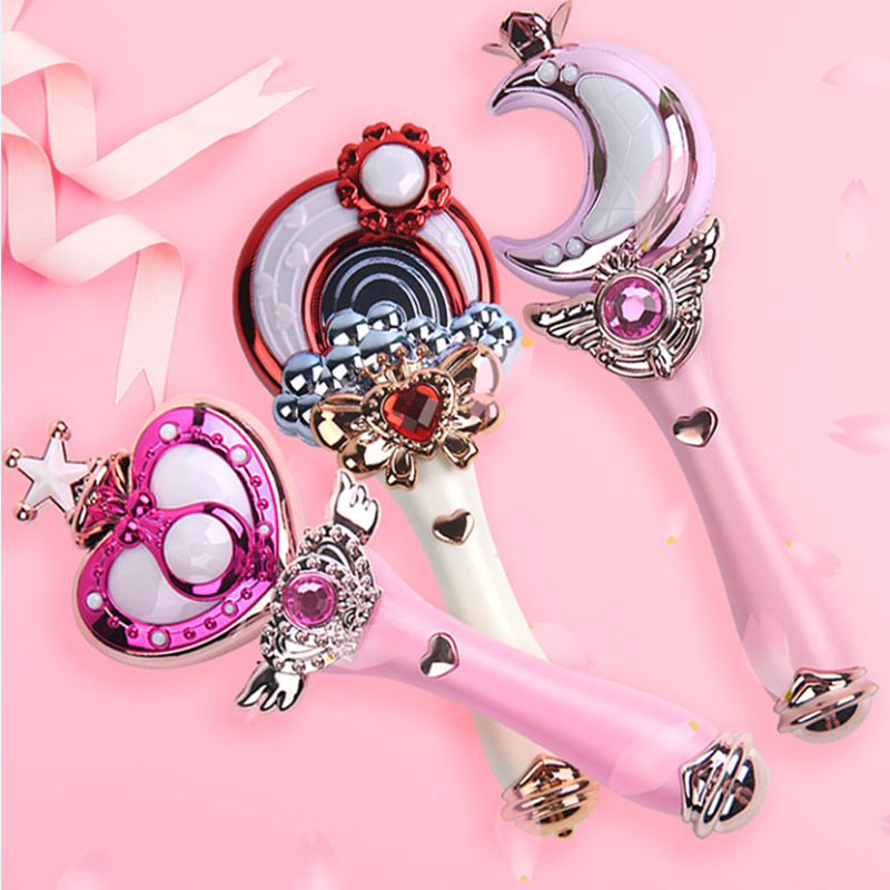 魔法棒公主闪光音乐仙女棒发光魔仙棒权杖儿童女孩小魔仙玩具夜市