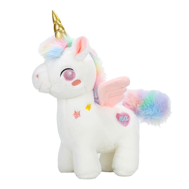 Fantasy Angel Unicorn Plush Toy Pegasus Doll Holiday Gift Supply Foreign Trade Cross-Border Factory Wholesale