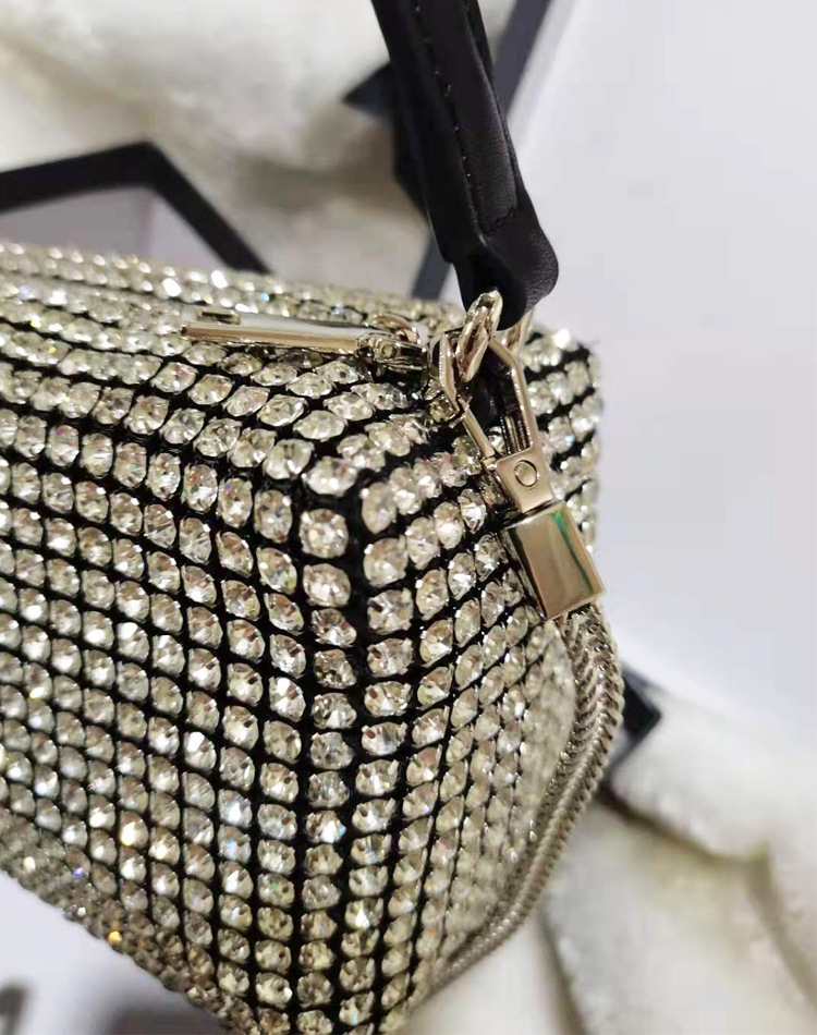 2022新款亚历山大aw大王满钻水钻包blingbling手拎包钻石腋下包