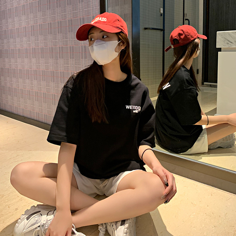 夏季新款lanbos we11done小众潮牌韩版短袖男女宽松夏