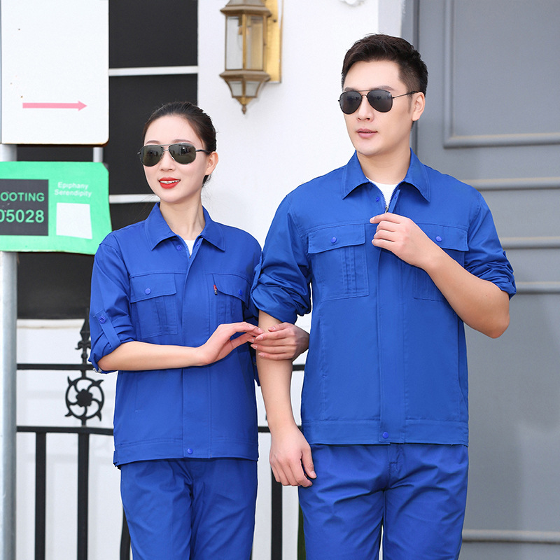 夏季工装男短袖纯棉电子厂电力焊工车间工作服薄款长袖厂服员工服