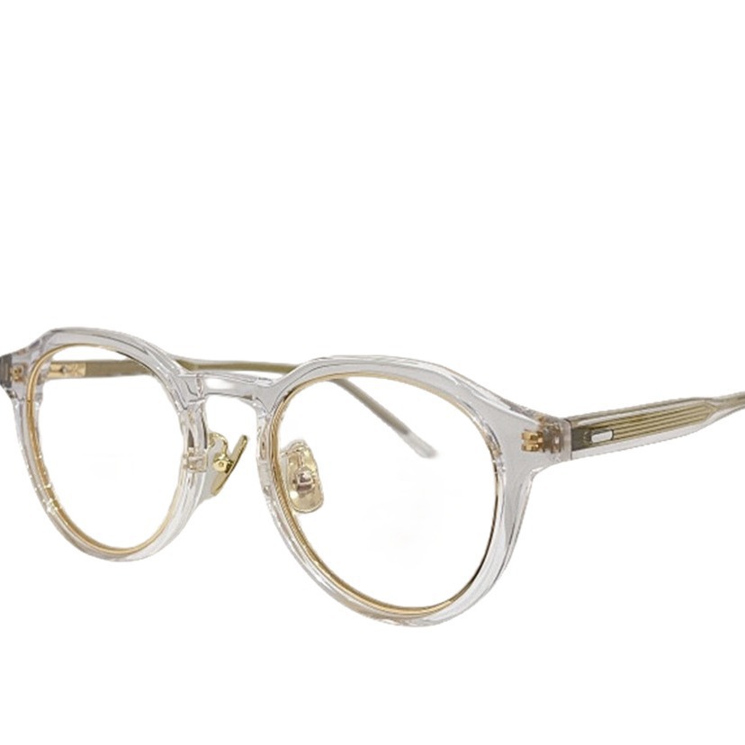 日本手工眼镜复古经典高端奢华防蓝镜片超大圆框水光学眼镜