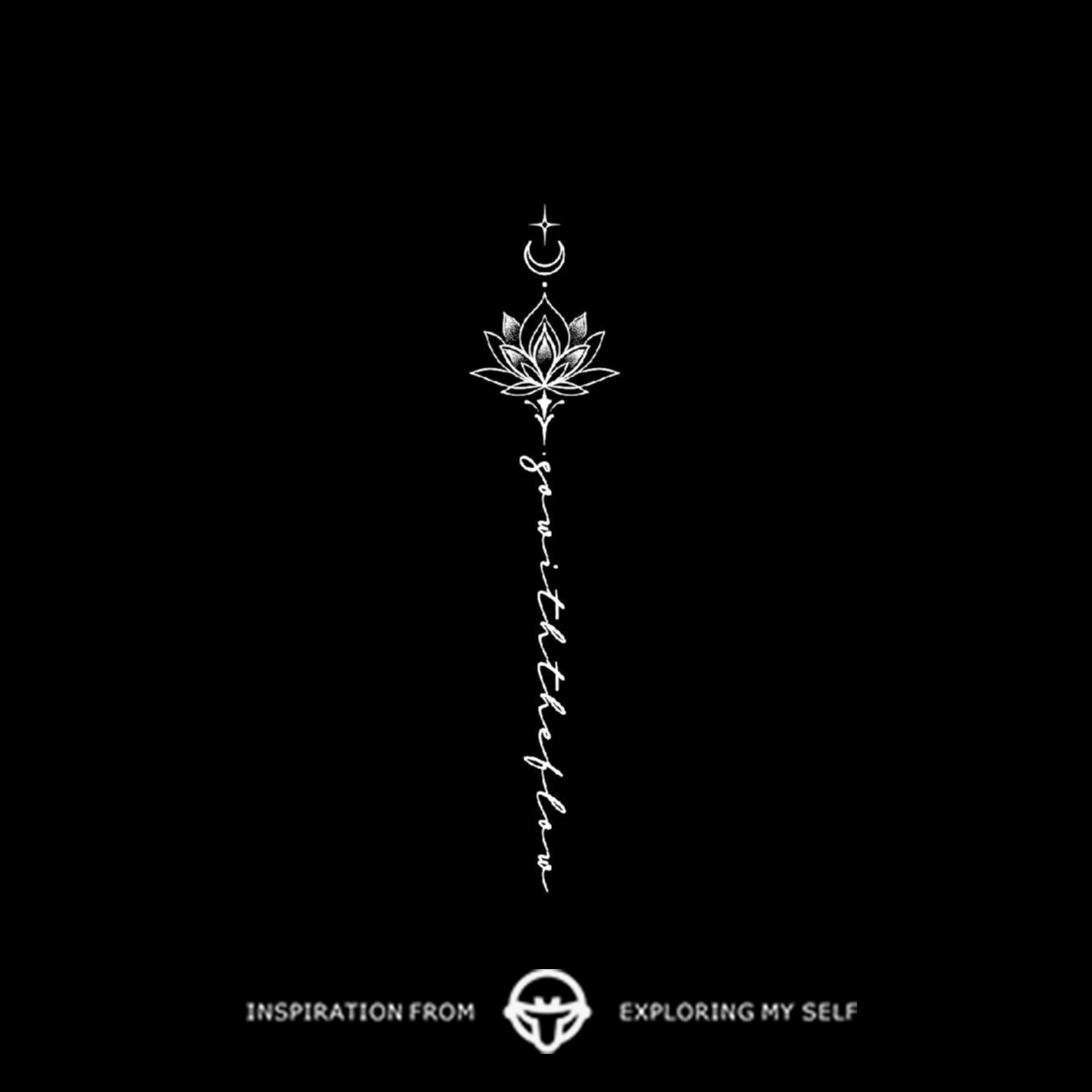 再变 顺其自然草本莲花图案感纹身贴防水持久原创纹身贴r09-阿里巴巴