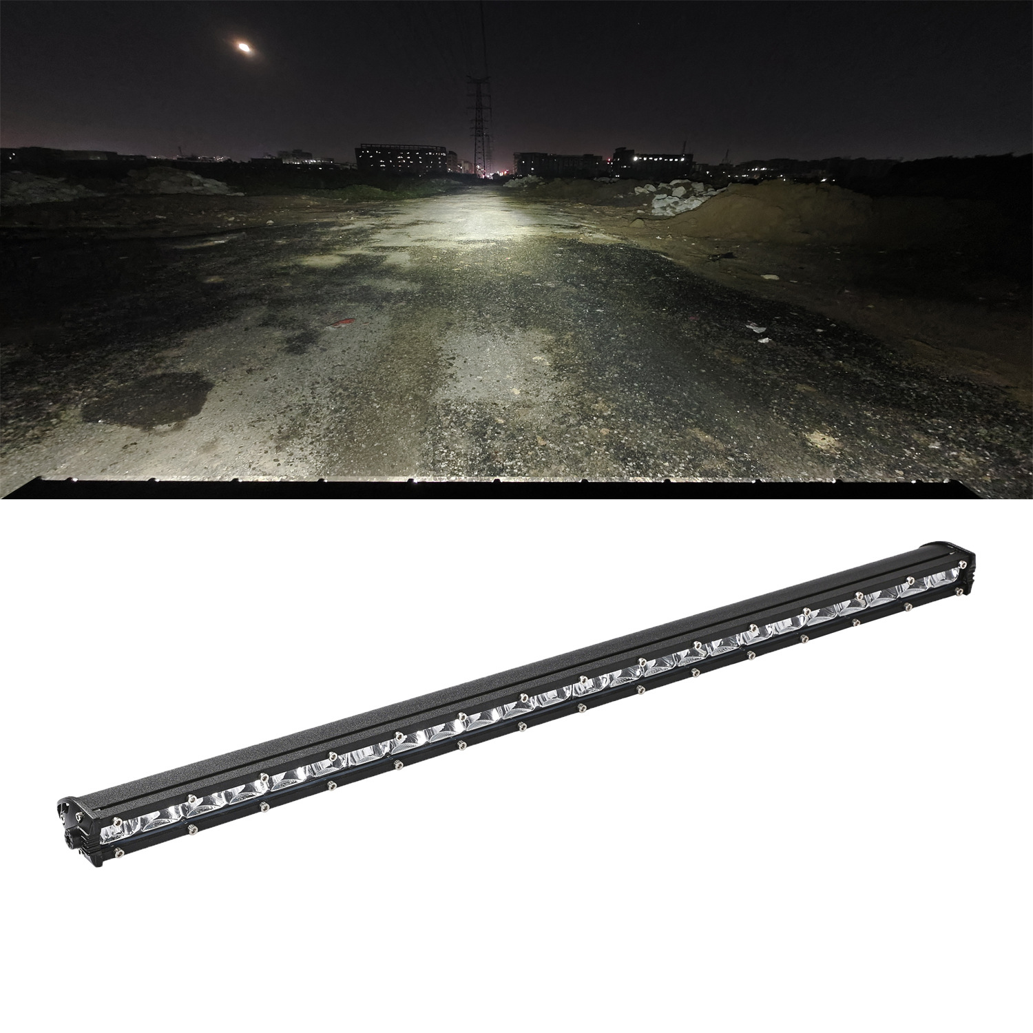 超级细长单排led汽车长条灯越野车改装车顶灯前杠灯行李架侧光灯