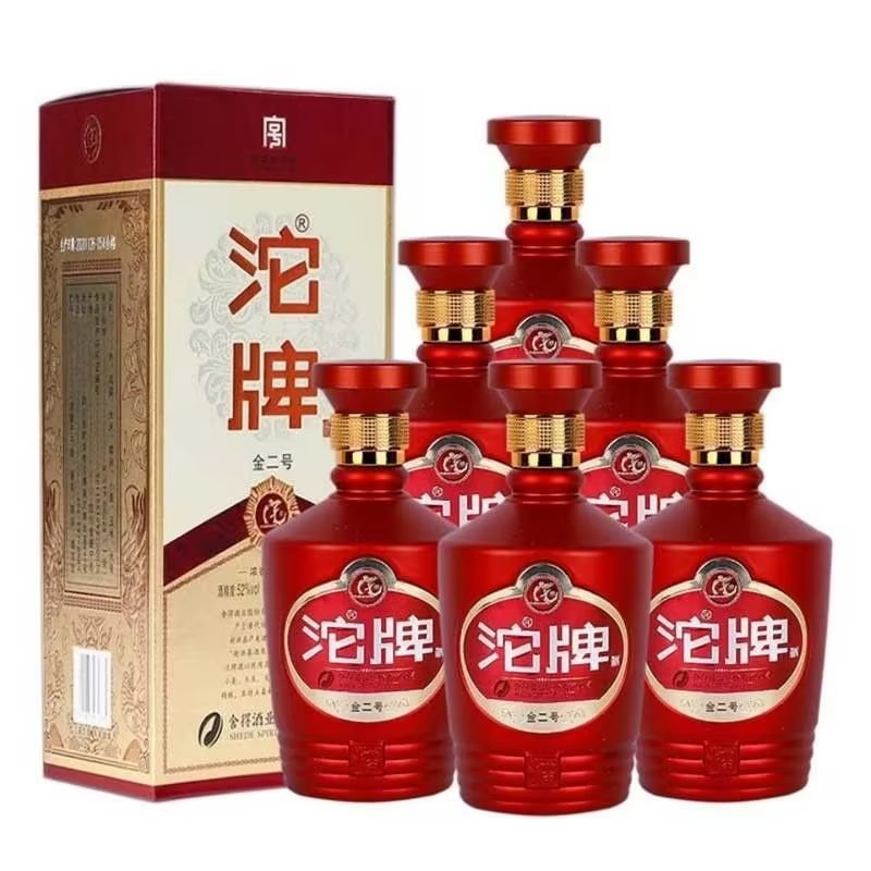 四川白酒沱牌酒 52度浓香型白酒 6瓶装 500ml每瓶 红瓶 沱牌金二