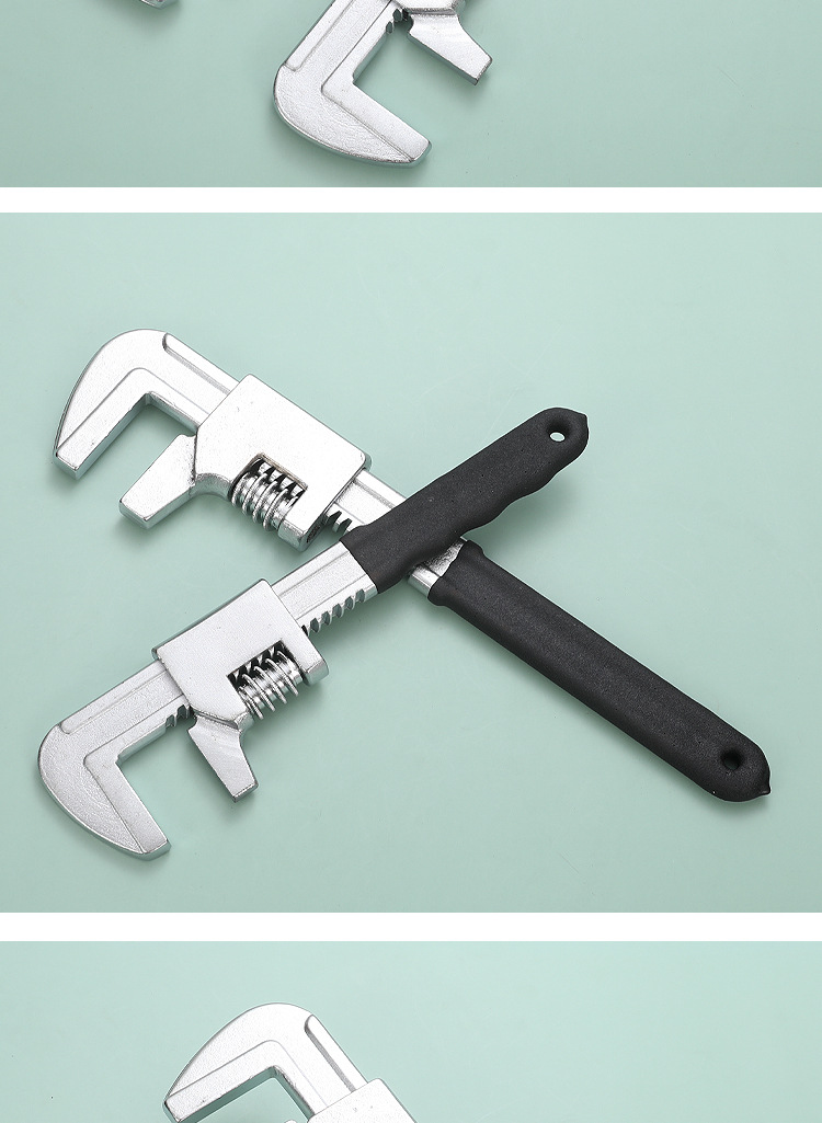 厂家批发活动扳手f型扳手 鹰嘴大开口直角水管扳手久通工具