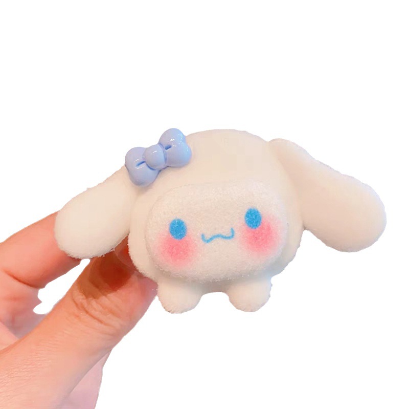 Girls Plush Hair Ring Cartoon Cute Cinnamoroll Babycinnamoroll Rubber Band Autumn and Winter Hair Accessories Girls Do Not Hurt Hair Clip Hair Clip Headdress