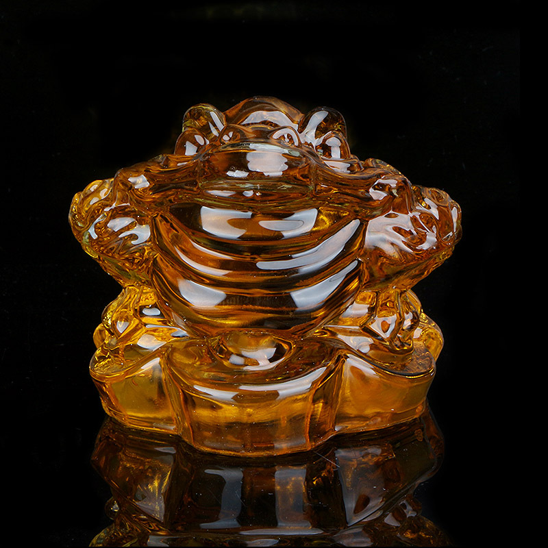 新款招财水晶金蟾客厅摆件旺财转运招财进宝家居装饰开业礼品批发