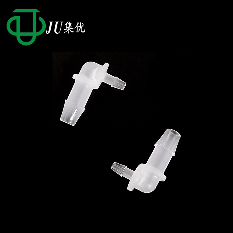 集优90°异径L型弯头1/8"X1/4"In变径弯通PP塑料软管宝塔接头批发