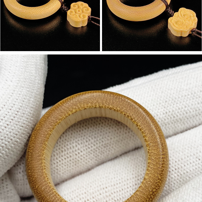 [玉节升]竹制工艺品竹环配饰文玩男女款玉竹竹圈竹环竹子配件