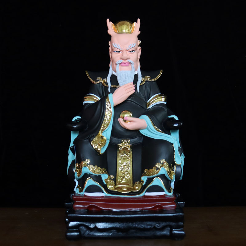 四海龙王神像红黄白黑色西海北海南海东海龙王树脂佛像摆件工艺品