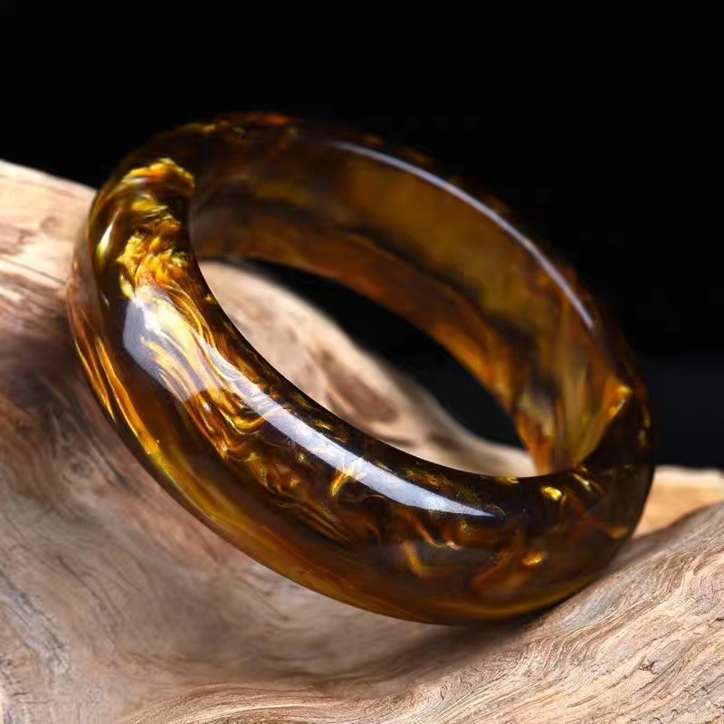 现货代发金丝海柳手镯男女情侣加宽手镯配饰合成海柳手镯地摊批发