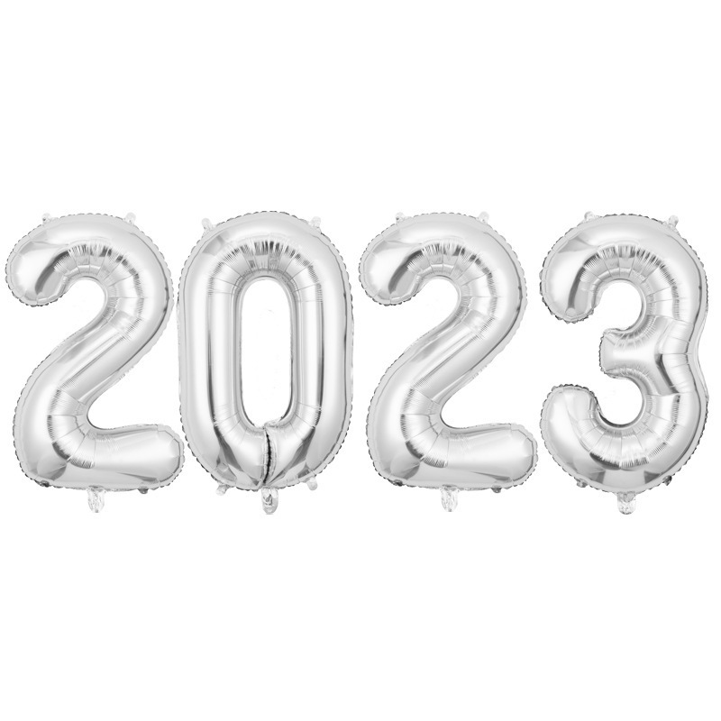 Digital Aluminum Balloon 2023 Digital Balloon Decorations Arrangement Balloon New Year Decoration New Year