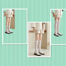 jk袜女春夏季超薄长袜舒透气天鹅绒黑色白色过膝长筒袜及膝袜中筒