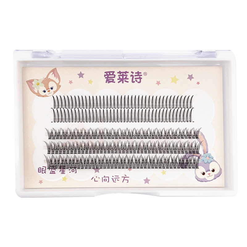 Type A Fairy + Fishtail Individual False Eyelash Mixed Grafting False Eyelashes Natural Three-Dimensional Self-Planting Segmented Single Cluster Eyelashes