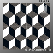 地砖800X800欧式拼花艺术地砖Geometric pattern parquet tiles