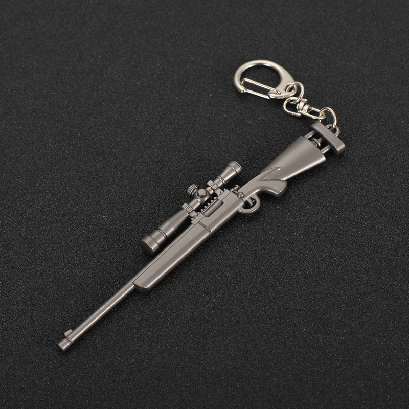 绝地求生枪武器模型挂件钥匙扣吃鸡游戏周边12cm 网咖礼品钥匙扣