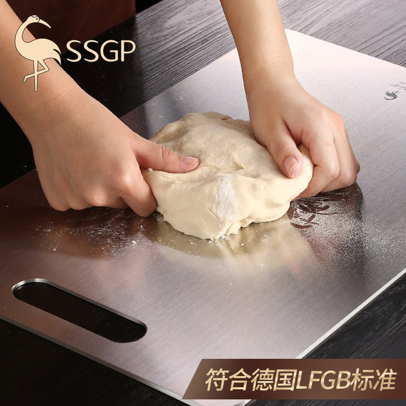 ssgp 304 stainless steel cutting board kitchen household rectangular rolling kneading board chopping board for fruits kitchen knife board